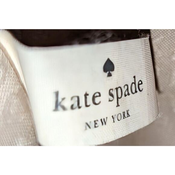 Kate Spade Camelia Street Tote Top Handle Large Black with Tan Fabric Interior - Picture 12 of 12